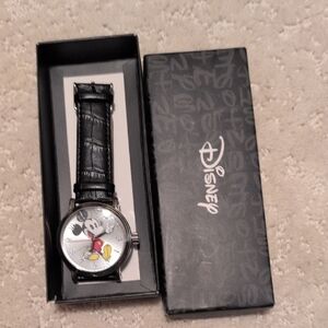 Disney Mickey Mouse Black and Silver Watch